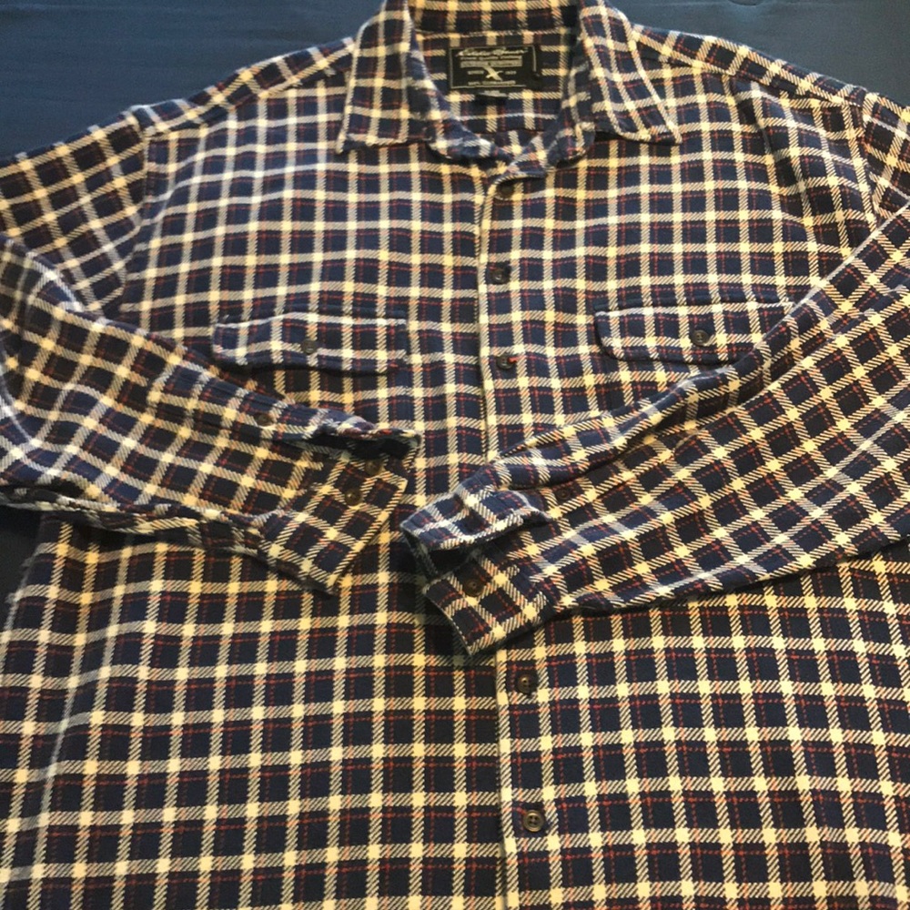 Eddie Bauer thick cotton shirt sz XLT new cond.